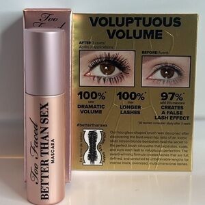 Too Faced NWT NIB black Better Than Sex mascara Travel size